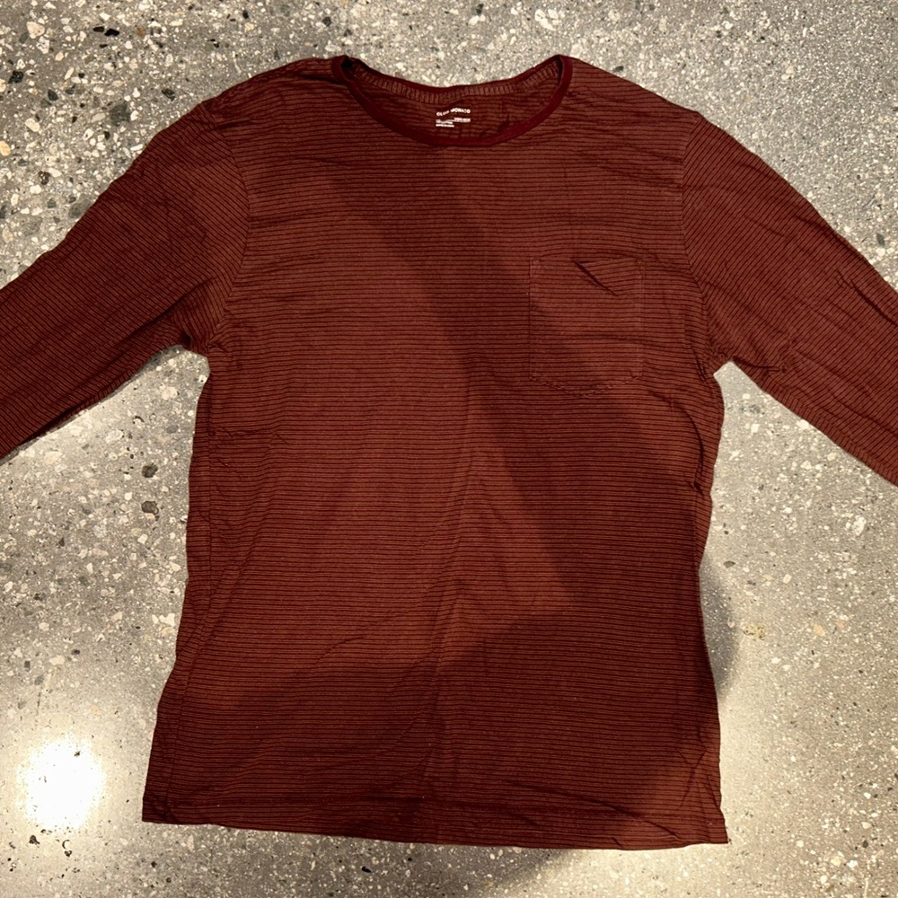 Club Monaco Striped Long-Sleeve Tee